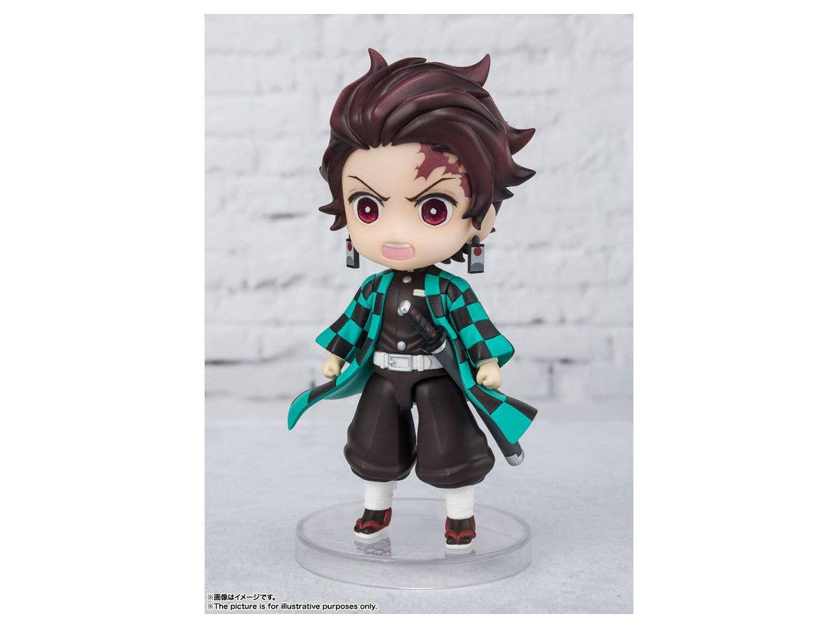 BANDAI Spirits Tanjiro Kamado -Water Breathing- Demon Slayer: Kimetsu no Yaiba, Bandai Spirits Figuarts Mini | 4573102621269