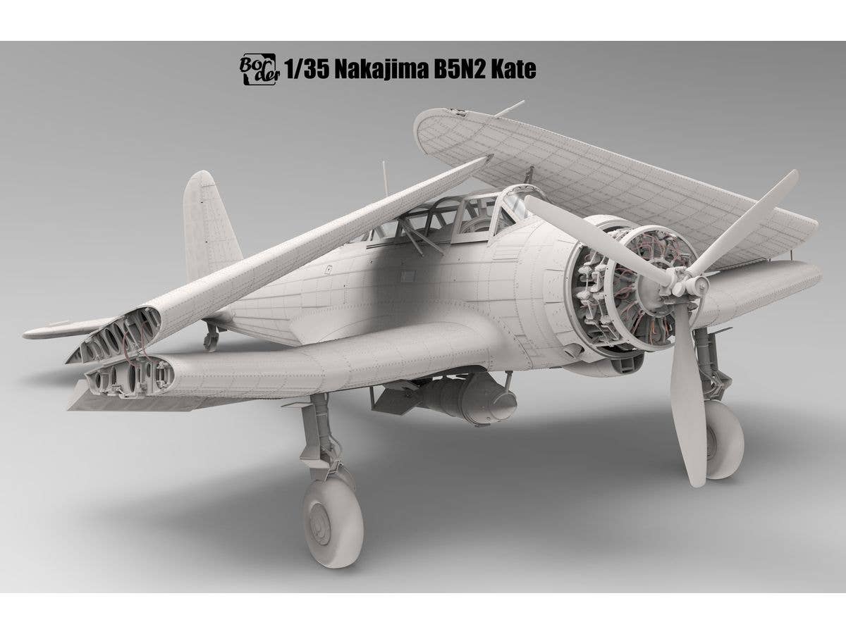 Border Model 1/35 Nakajima B5N2 Type 97 Carrier Attack Bomber (Kate) w/ Full Interior | 6971995746652