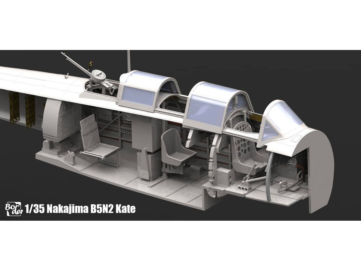 Border Model 1/35 Nakajima B5N2 Type 97 Carrier Attack Bomber (Kate) w/ Full Interior | 6971995746652