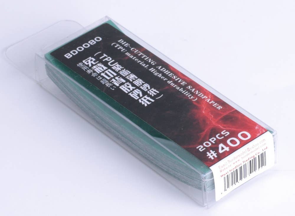 Border Model Die-cutting adhesive sandpaper 20PCS 400# | 6971995741602