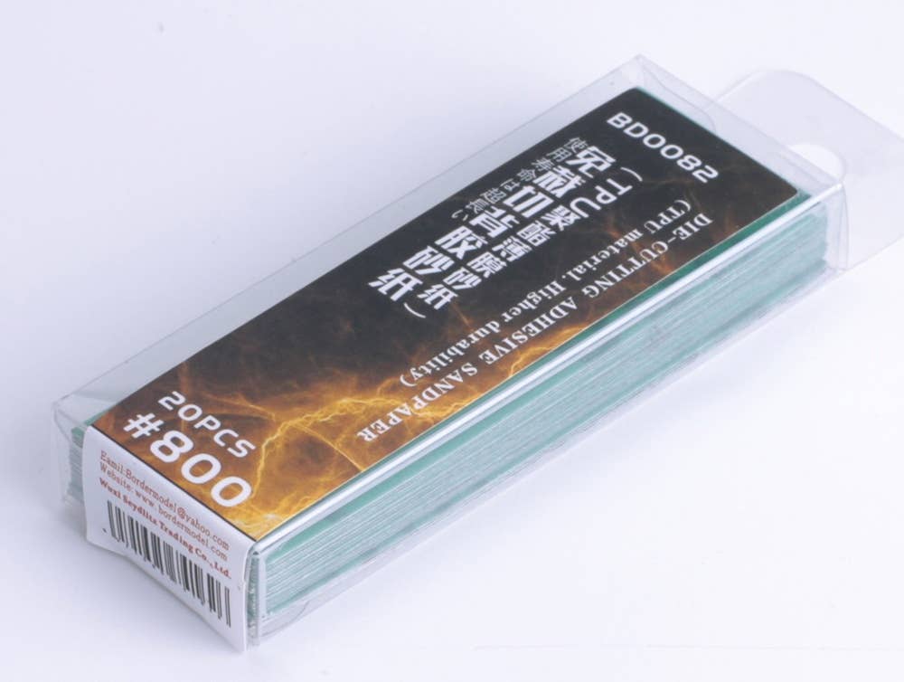 Border Model Die-cutting adhesive sandpaper 20PCS 800# | 6971995741626