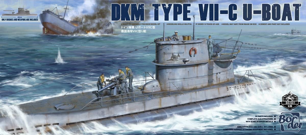 Border Model 1/35 DKM Type, VII-C U-Boat Upper Deck | 6971995748946