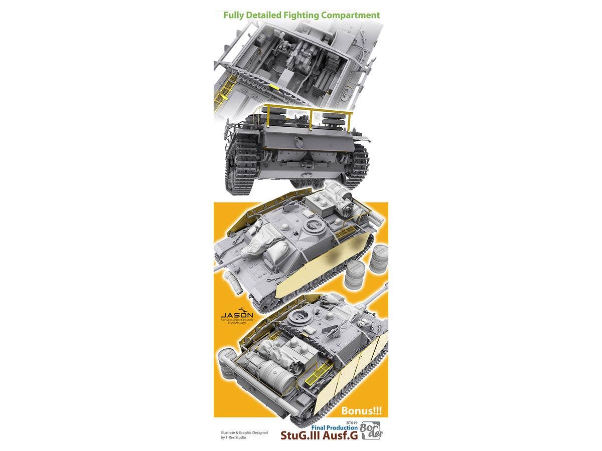 Border Model 1/35 STUG III G Late w/Full Interior | 6971995748007