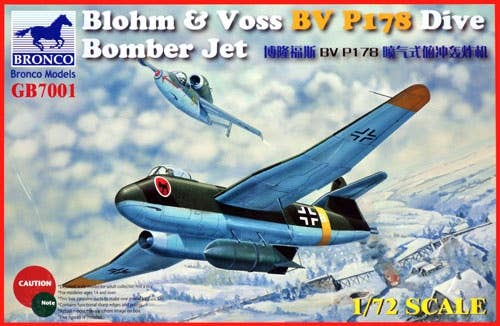 Bronco Models 1/72 Blohm & Voss BV P178 Dive Bomber Jet. | 4544032699505