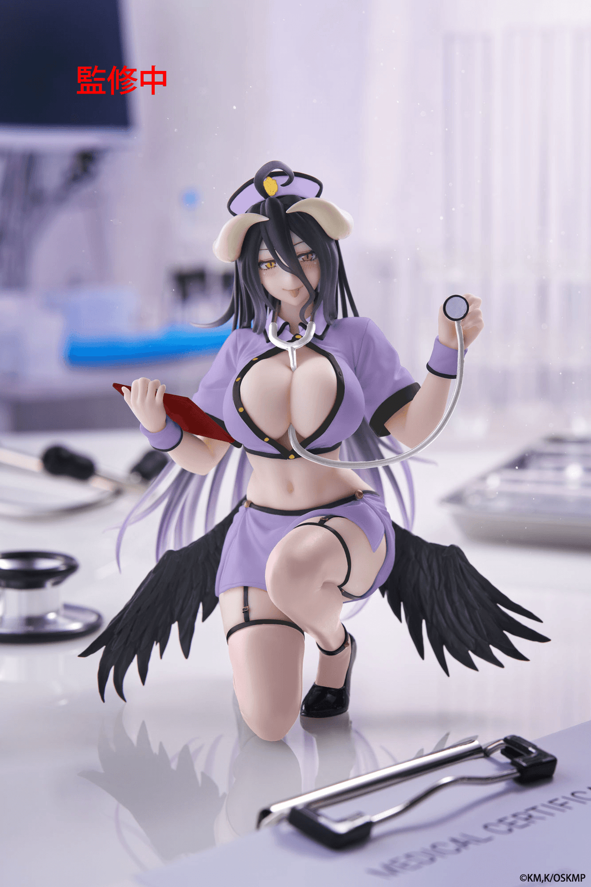 Overlord Desktop Cute Figure - Albedo (Nurse Ver.) Renewal