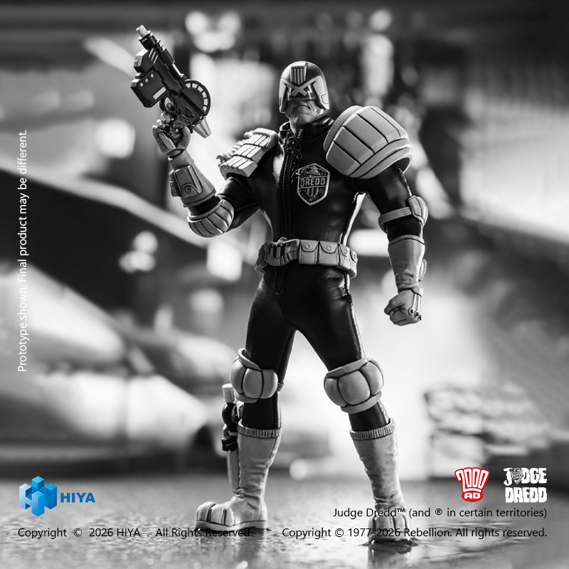 1/12 Scale 6 Inch JUDGE DREDD Judge Dredd Black&White; Ver. Action Figure