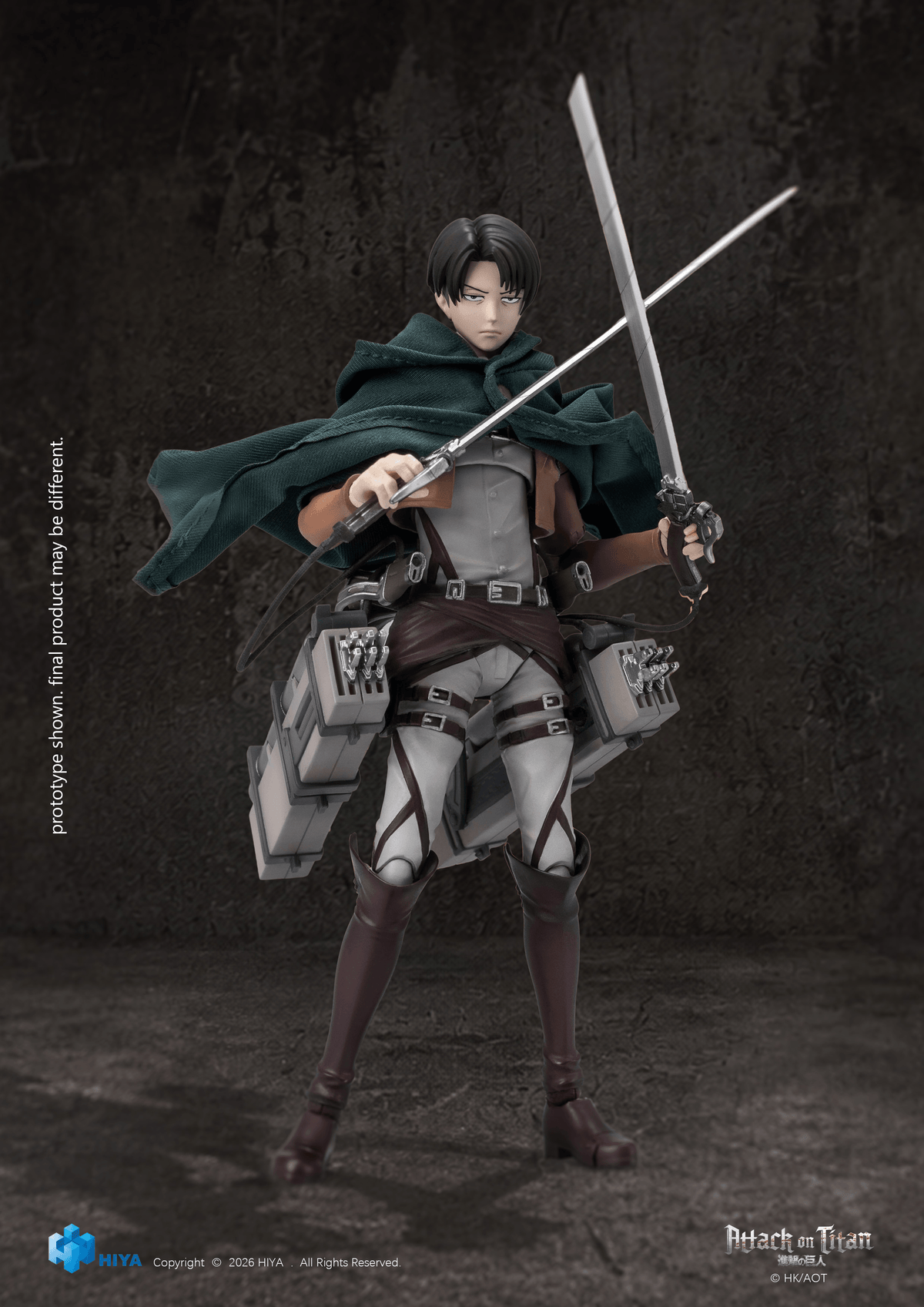 HIYA Exquisite Basic Series 1/12 5.7 Inch Attack on Titan 1-3 Levi Ackerman Action Figure