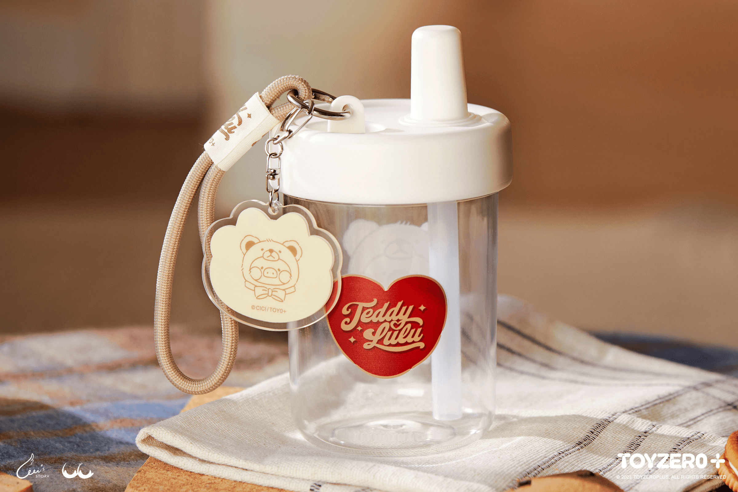 LuLu the Piggy - Teddy LuLu Insulated Water Bottle with Straw | 781005360237
