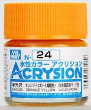 Mr Hobby Acrysion N24 - Orange Yellow (Semi-Gloss/IJA-IJN Aircraft) | 4973028927191