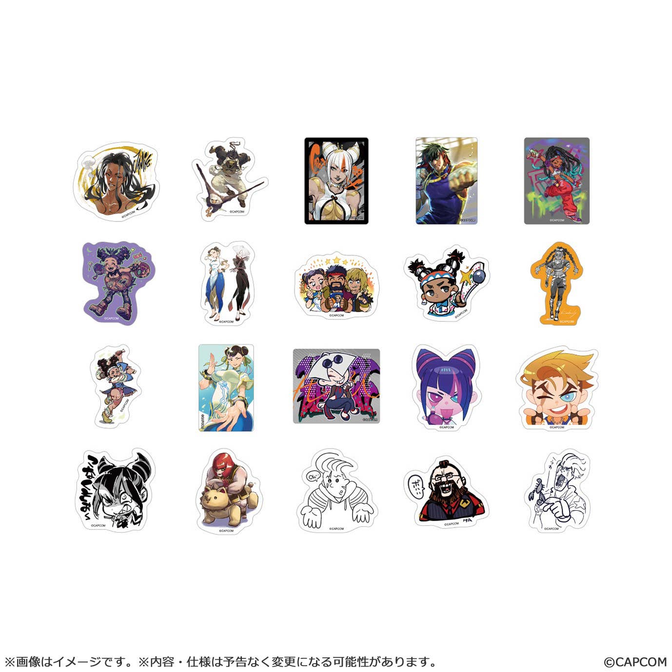 CAPCOM Street Fighter 6 die-cut stickers A set | 4976219134859