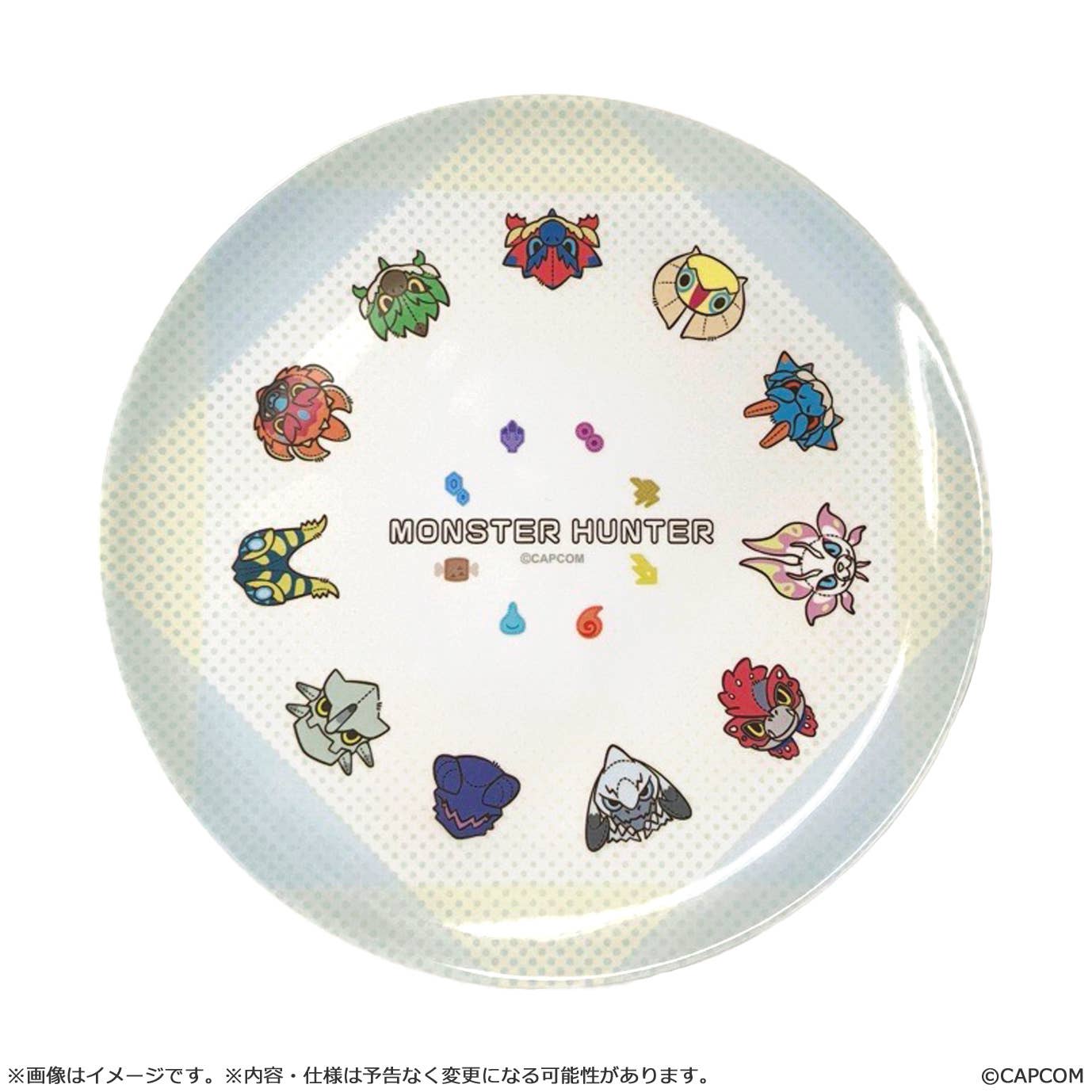 MONSTER HUNTER CHIBI STYLE Melamine Plate: Circle | 4976219136983