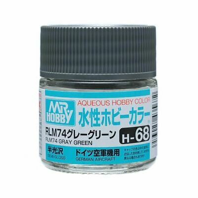 Mr Hobby AQUEOUS HOBBY COLOR - H68 SEMI-GLOSS RLM74 DARK GRAY (GERMAN AIRCRAFT) | 4973028738995