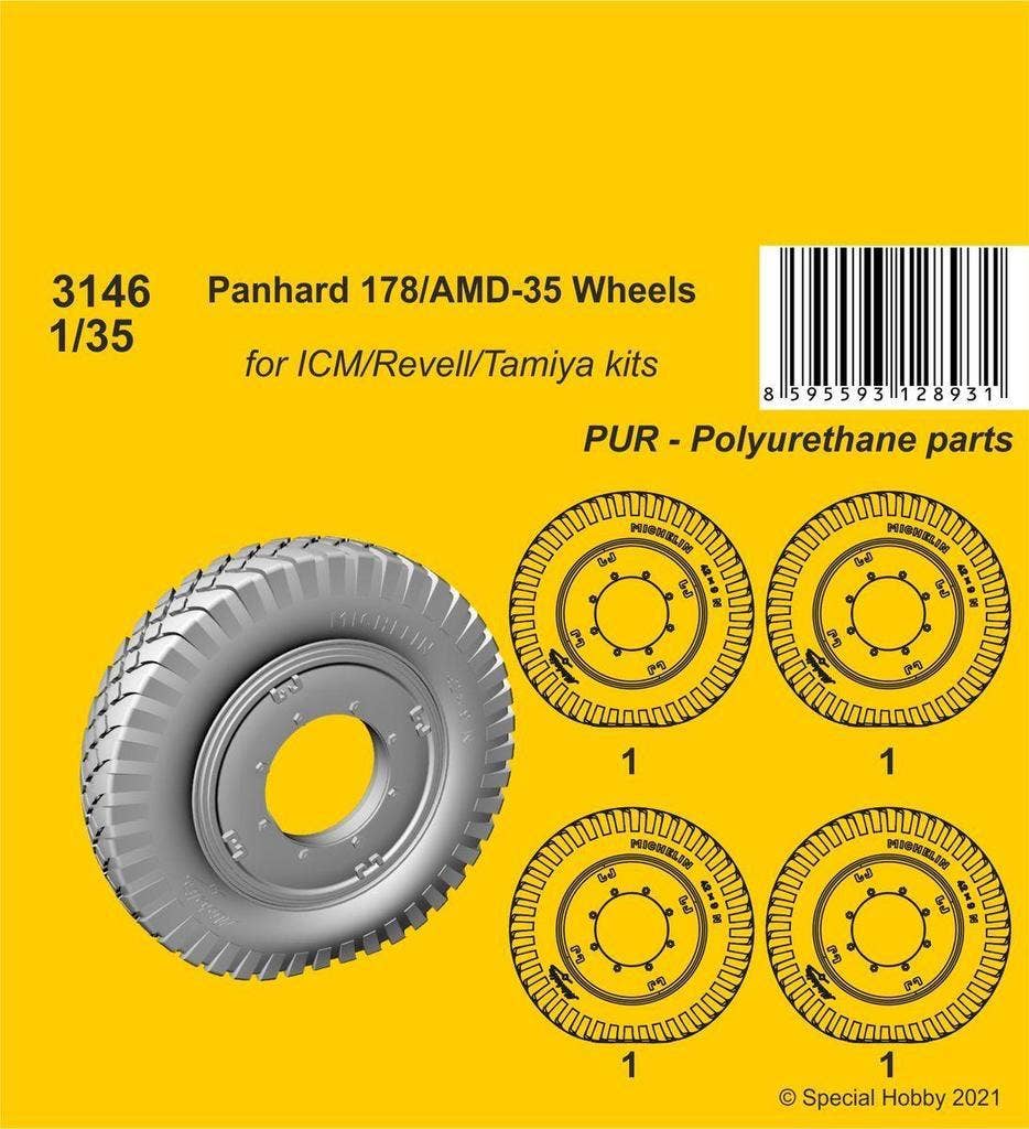 CMK 1/35 Panhard 178/AMD-35 Wheels | 8595593128931