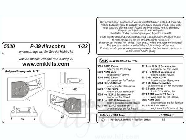 CMK 1/32 P-39 Airacobra Undercarriage Set for CMK Kits | 8595593106106