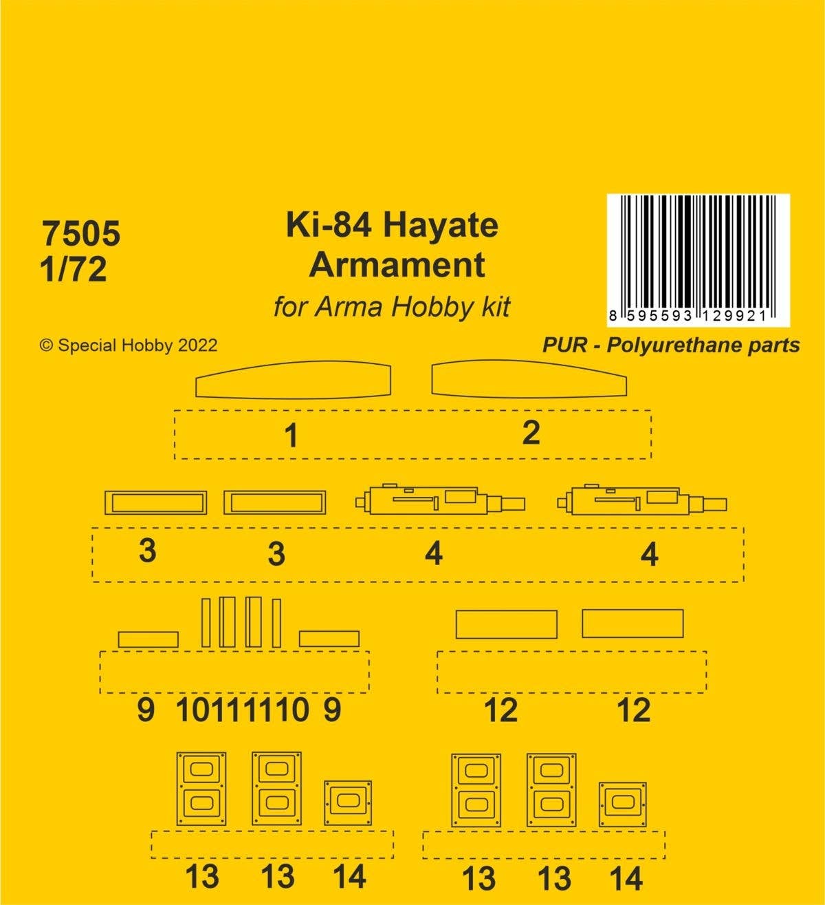 CMK 1/72 Ki-84 Hayate Armament | 8595593129921
