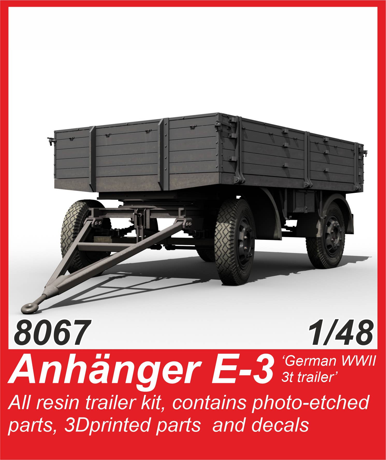 Special Hobby Anhanger E-3 ‘German WWII Trailer’ 1/48 | 8595593130958