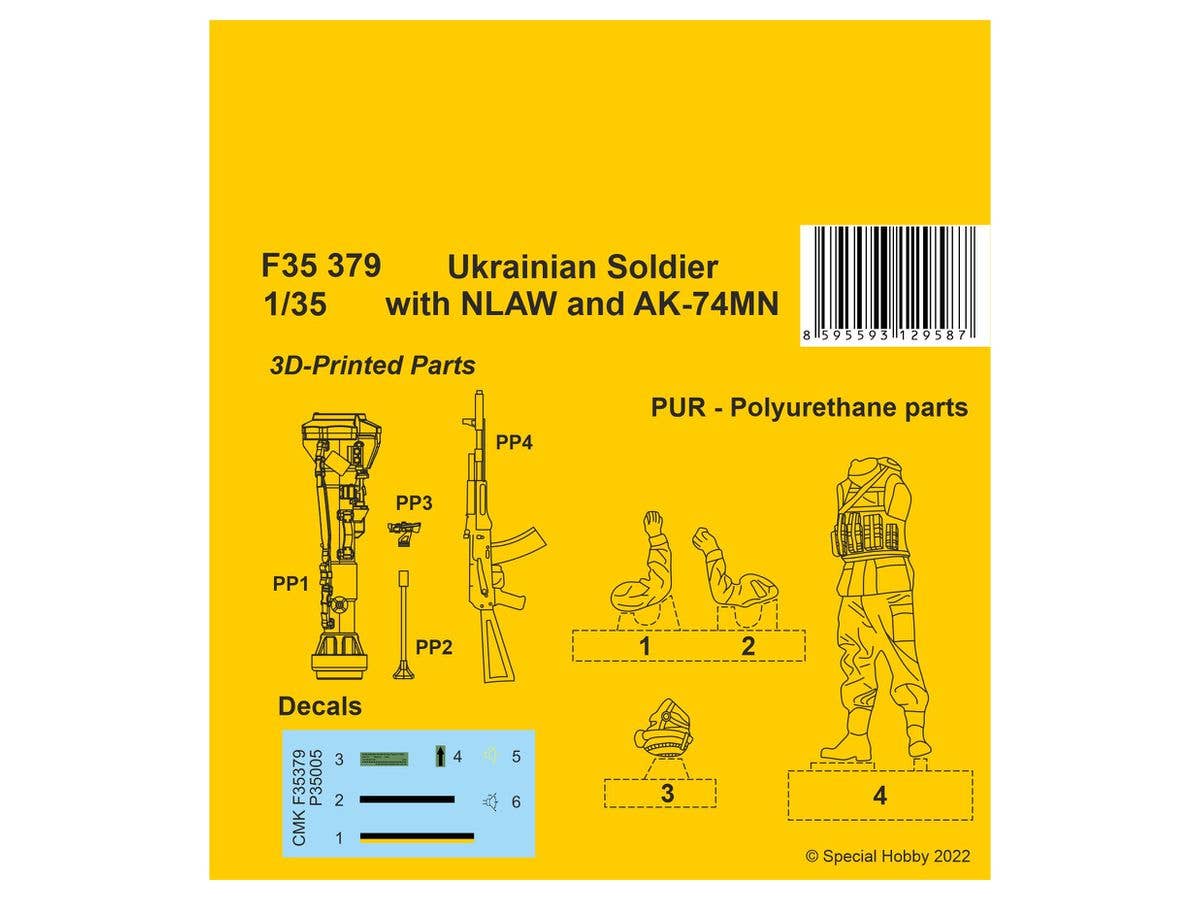 CMK 1/35 Ukrainian Soldier with NLAW and AK-74MN | 8595593129587