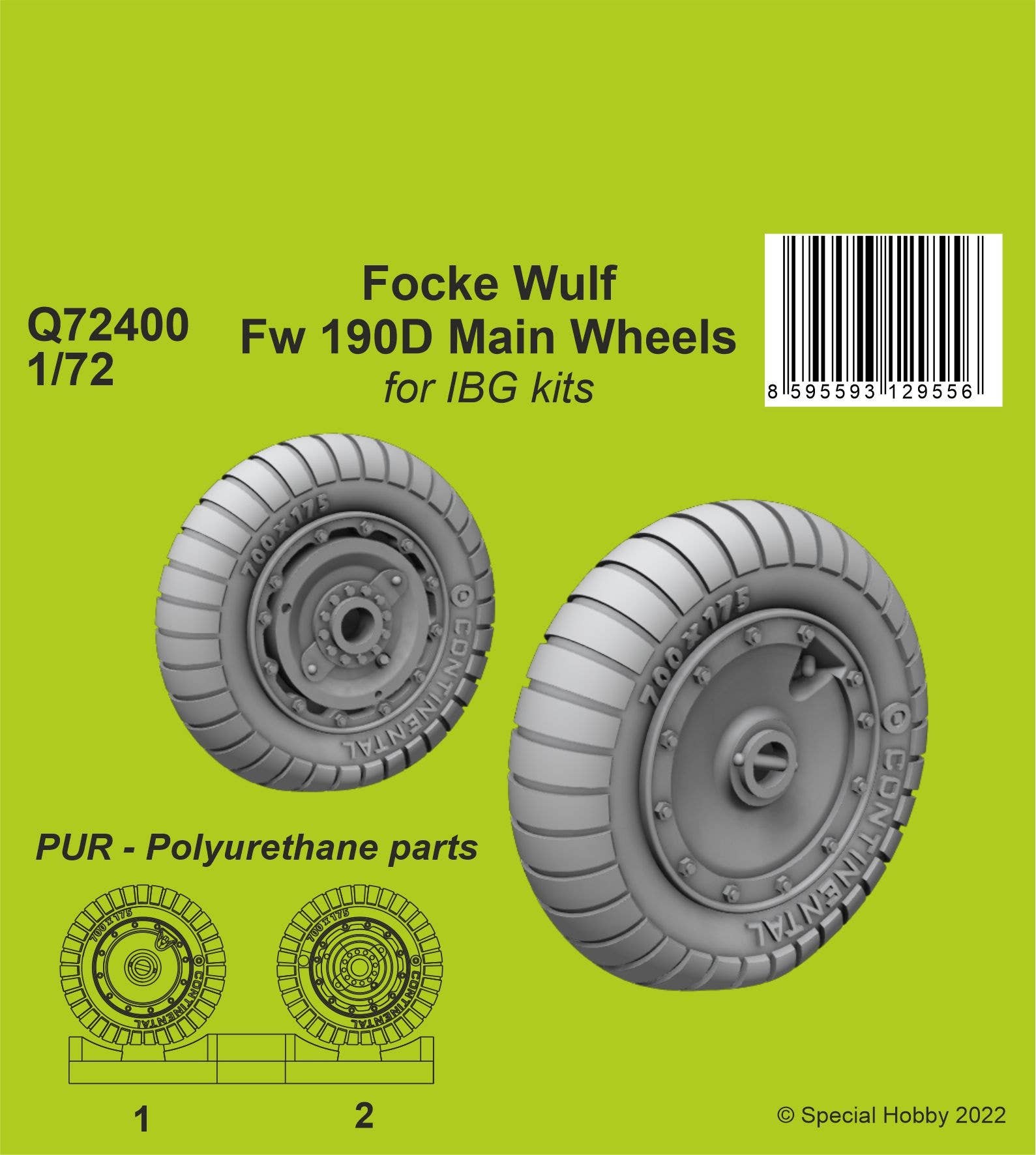 CMK 1/72 Focke Wulf Fw 190D-9 Main Wheels / for IBG kits | 8595593129556
