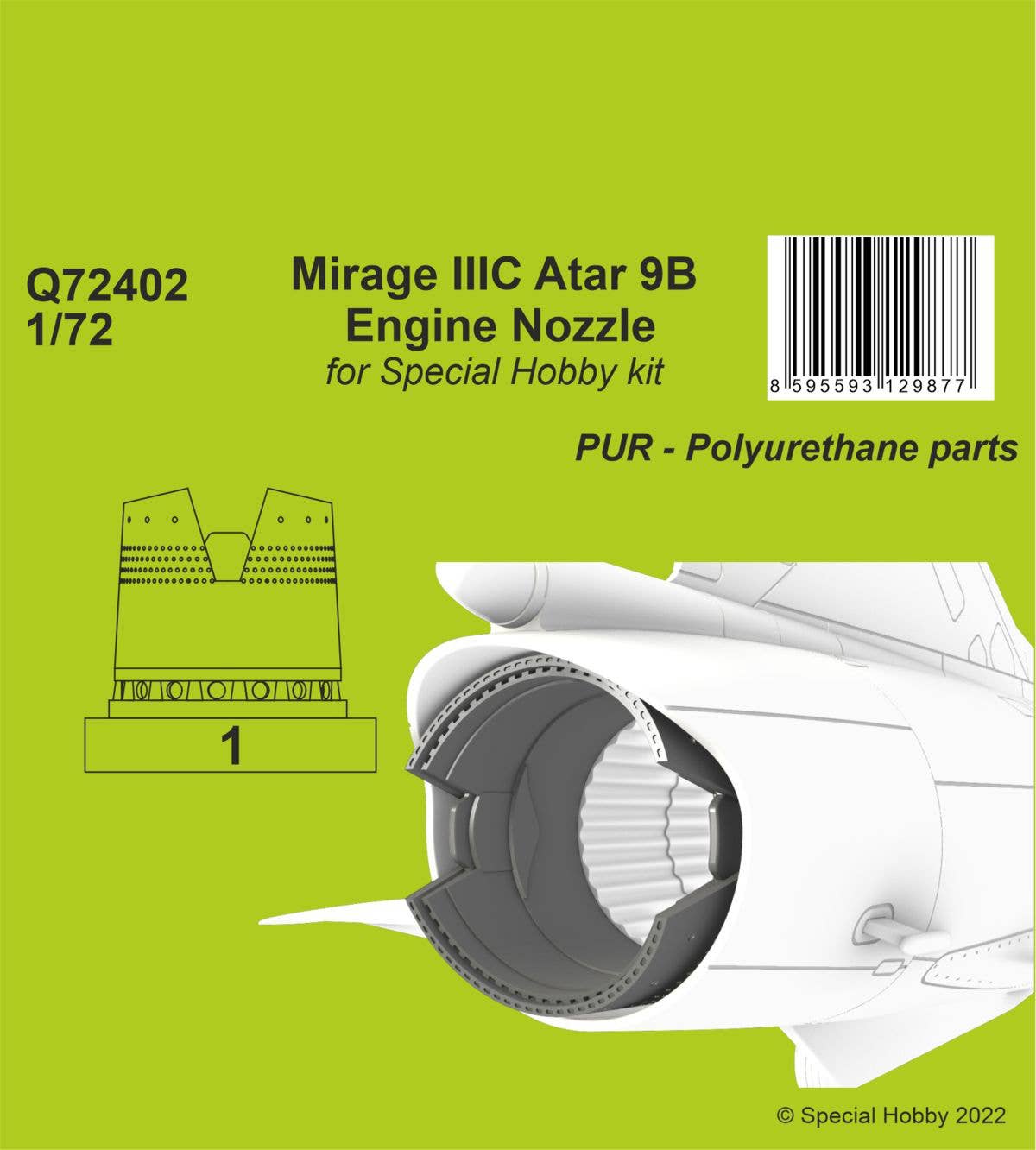 CMK 1/72 Mirage IIIC Atar 9B Engine Nozzle For Special Hobby Kit | 8595593129877