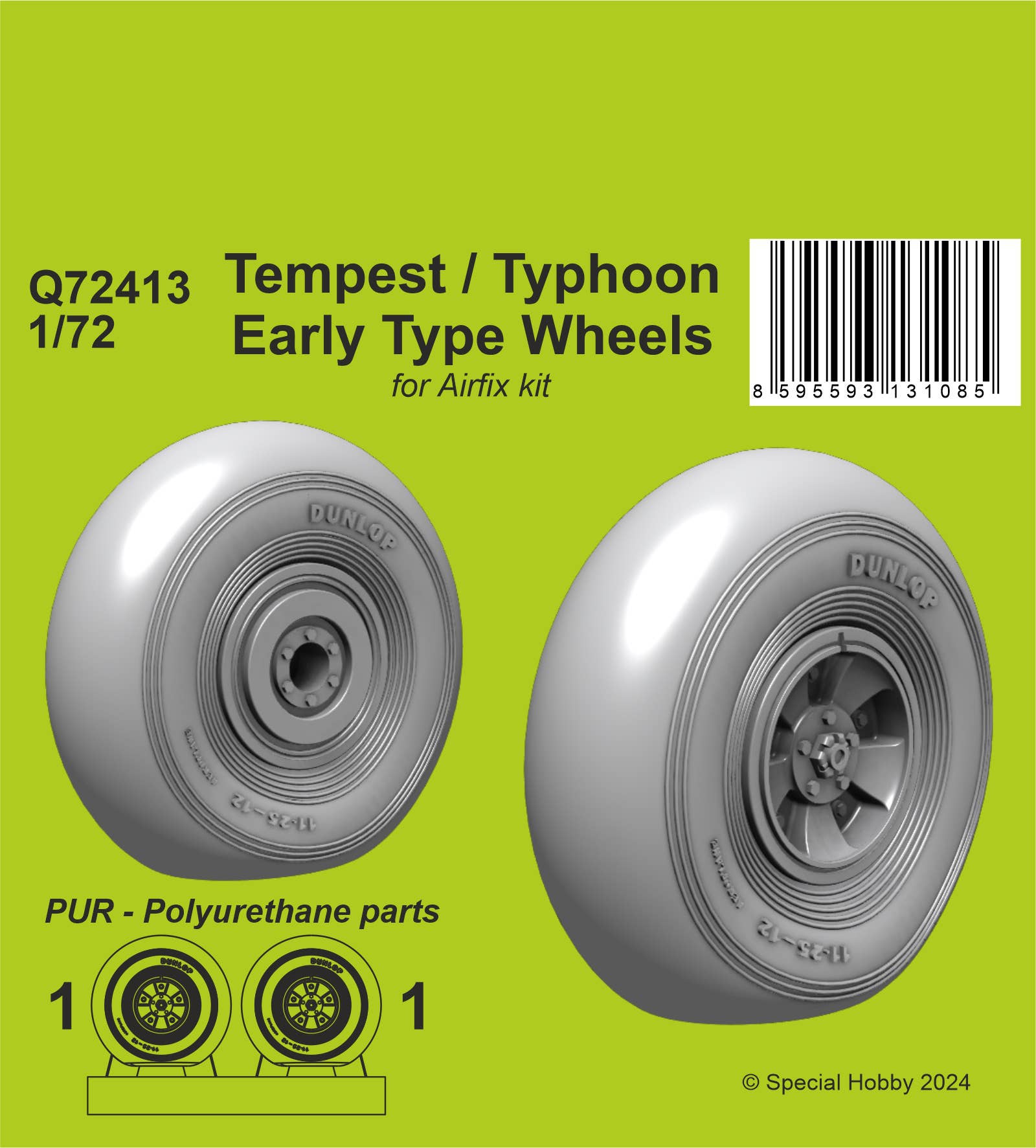 CMK 1/72 Tempest/Typhoon Early type Wheels / for Airfix kit | 8595593131085