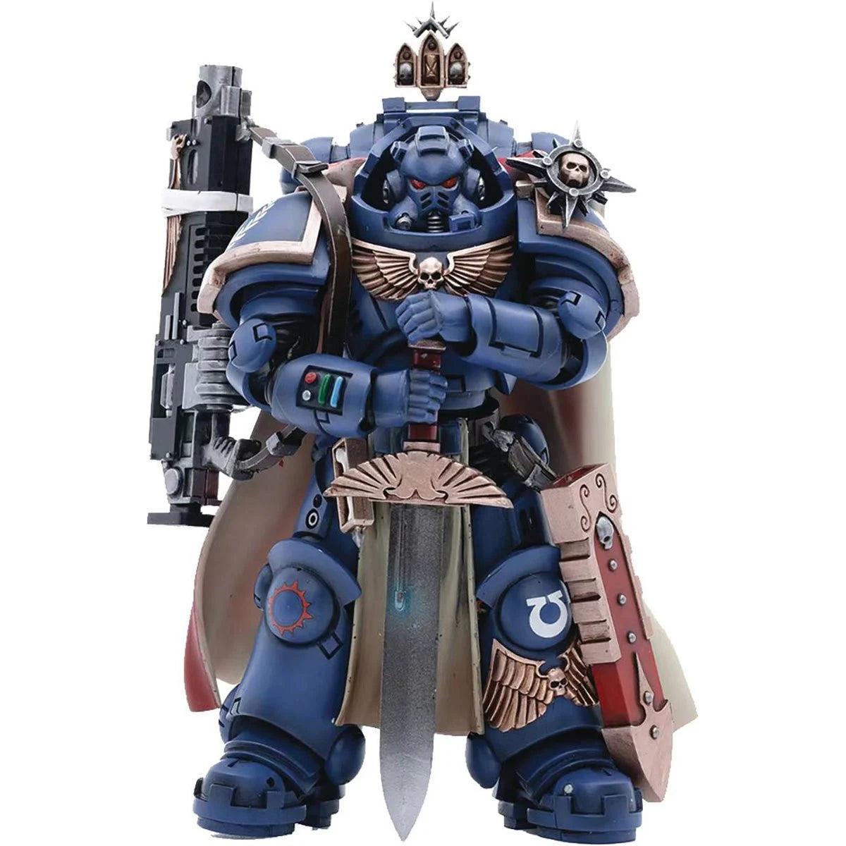 JOYTOY Ultramarines Primaris Captain Ptolias Corvor with Master Crafter Heavy Bolt Rifle | 6973130373556
