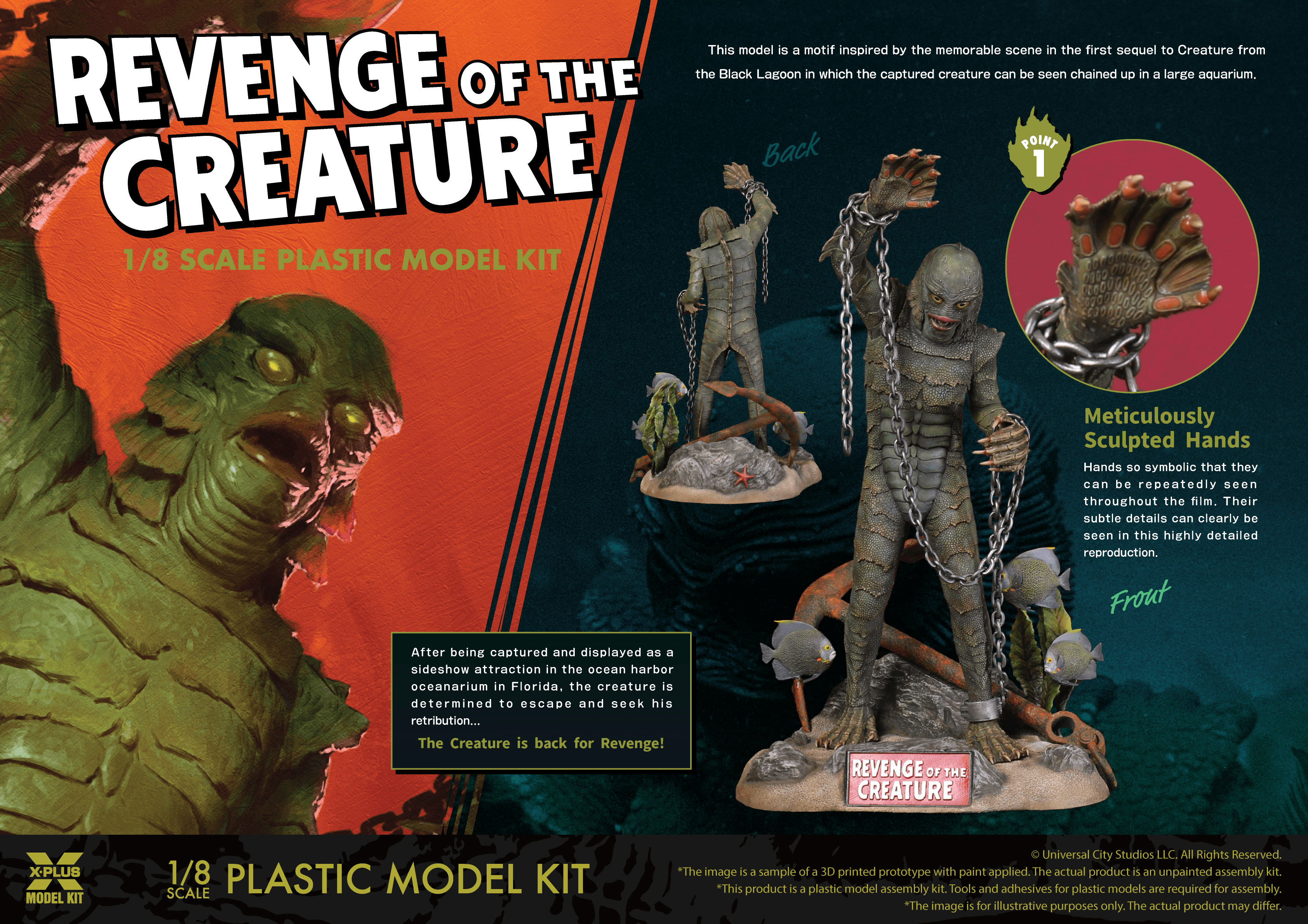 1/8 Scale Revenge of the Creature Plastic Model Kit