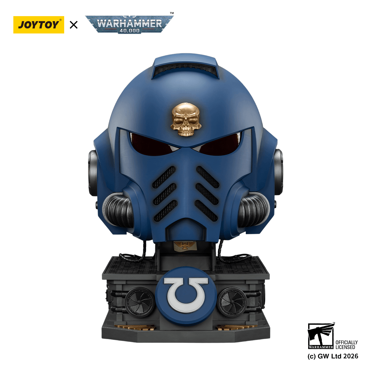 Ultramarines Captain MkX Helmet & Display Stand | 6927054403745