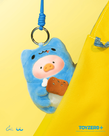 LuLu the Piggy x Capoo - Foodie Lu PVC Face Plush Keychain | 6978531761216