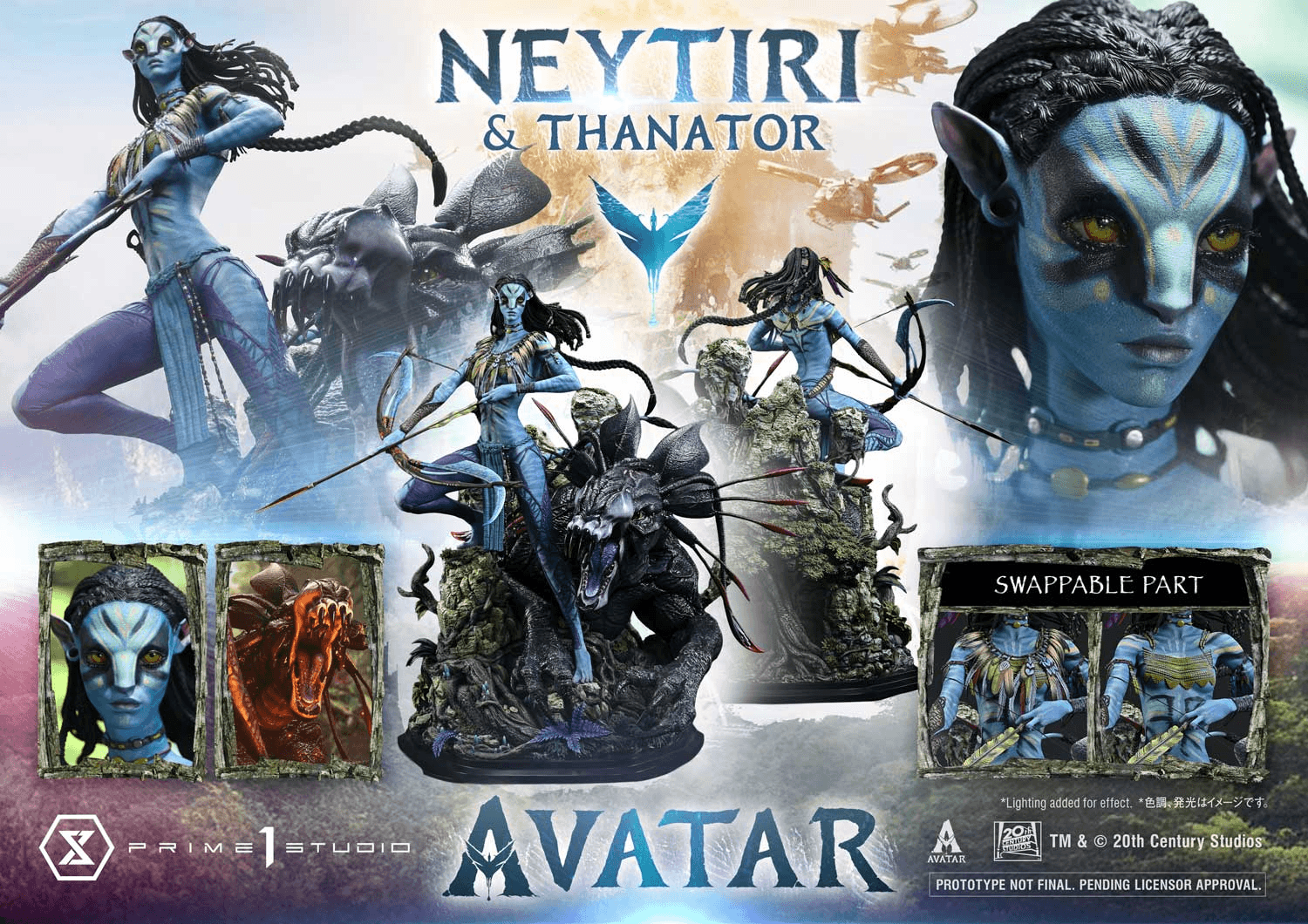 Real Elite Masterline Avatar (Film) Neytiri & Thanator Avatar Legacy Collection | 4582647123282