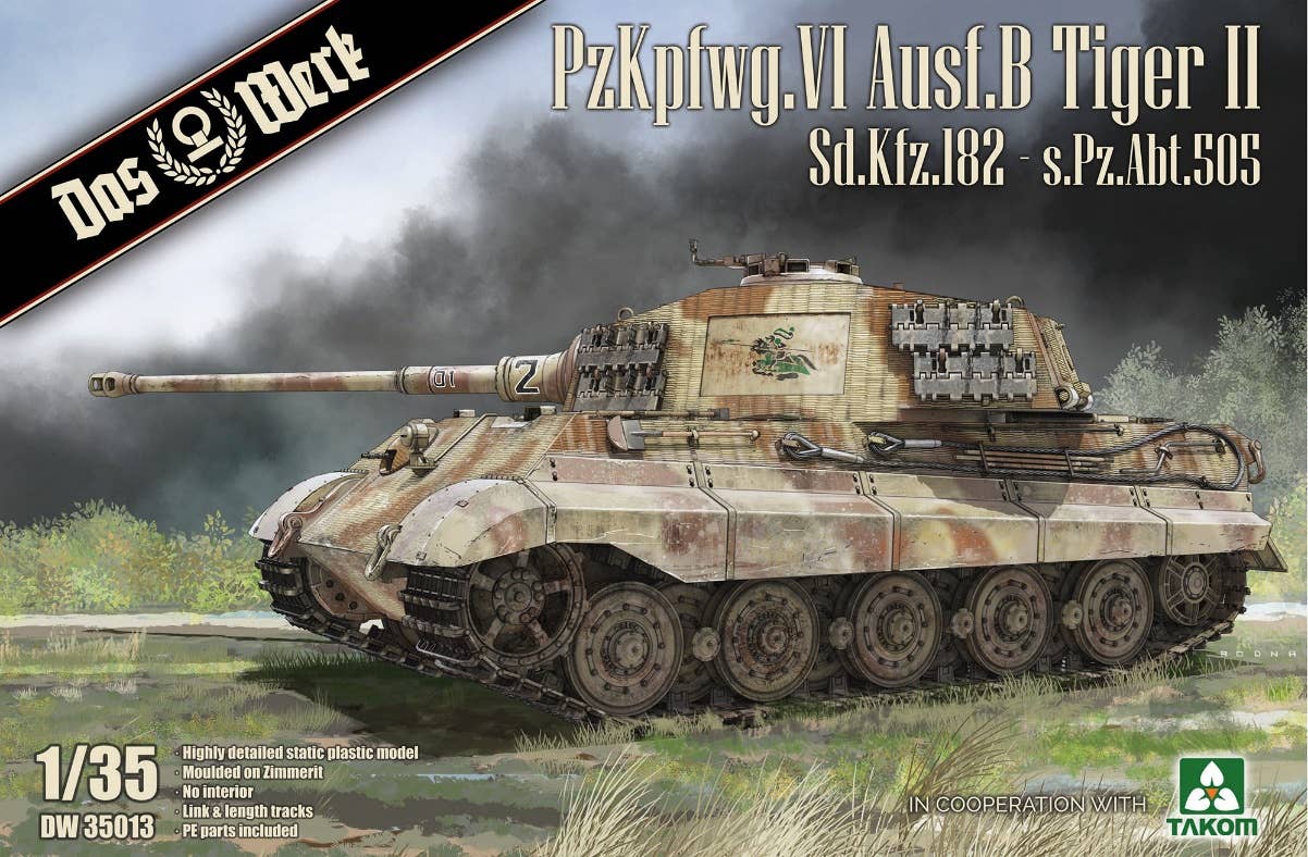 Das Werk 1/35 PzKpfwg.VI Ausf.B Tiger II Sd.Kfz.182 | 4260191520879