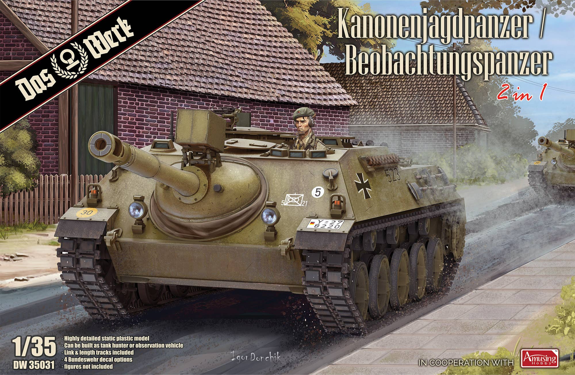 Das Werk 1/35 90mm Kanonenjagdpanzer / Beobachtungspanzer, 2 in 1 (100% new molds) | 4260191520695