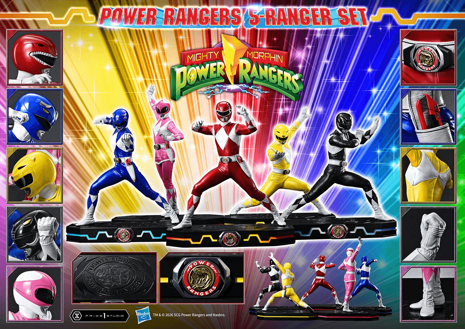Premium Masterline Mighty Morphin Power Rangers Power Rangers 5-Ranger Set