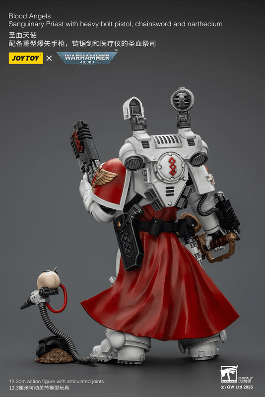 JOYTOY Blood Angels Sanguinary Priest with Heavy bolt pistol, chainsword and narthecium