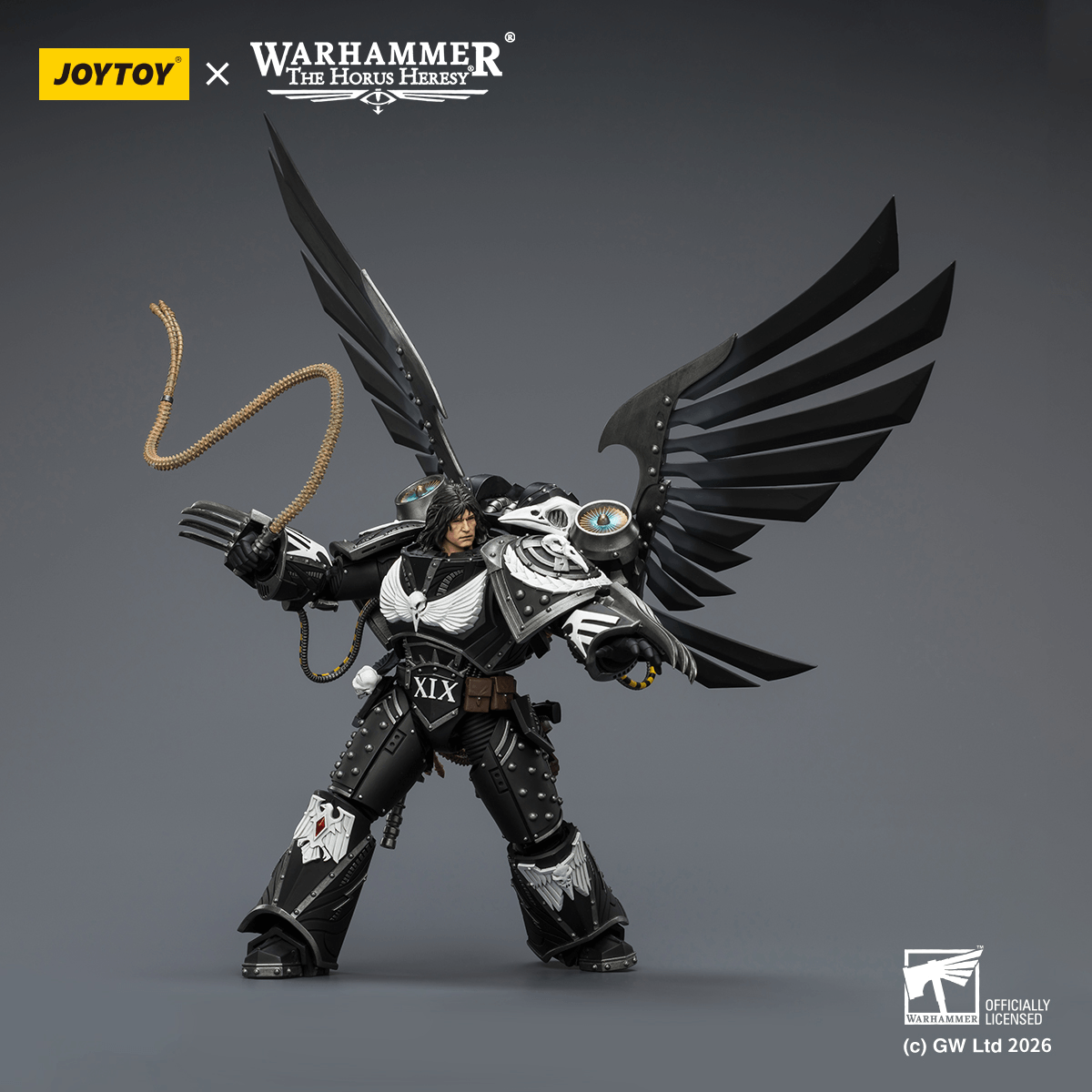 Raven Guard Corvus Corax, Primarch of the XIX Legion with artificer-crafted lightning talons, archaeotech pistols, and whip | 6927054404179