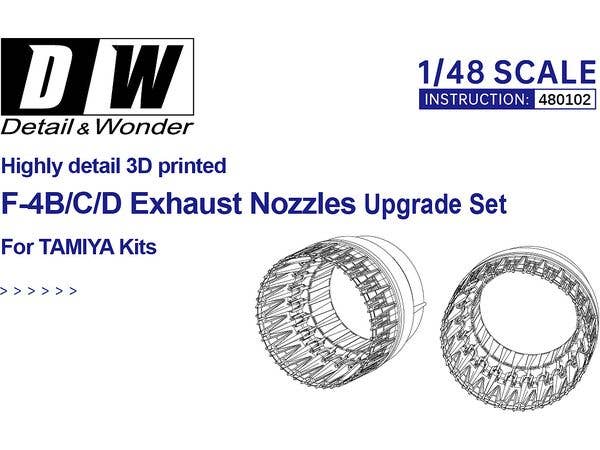 Detail & Wonder Studio 1/48 F-4B Exhaust Nozzles (early version)
for TAMIYA Kit | 4580702166298