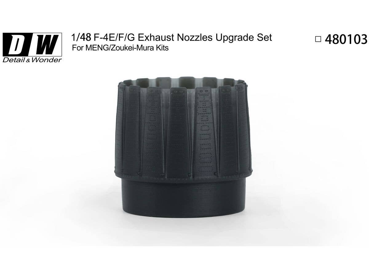 Detail & Wonder Studio 1/48 F-4E/F Exhaust Nozzles (late version)
for MENG, ZOUKEI-MURA Kit | 4580702169770