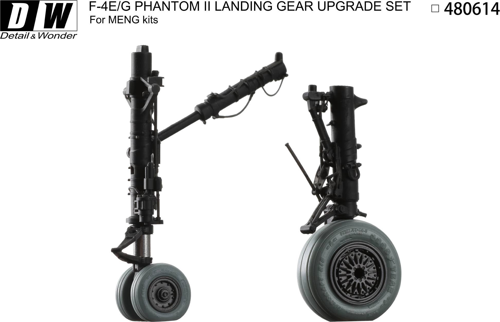Detail & Wonder Studio 1/48 F-4E/G Landing Gear for MENG Kit | 4580702166304