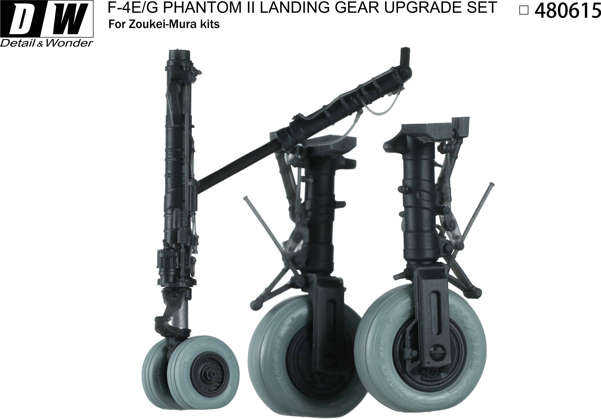 Detail & Wonder Studio 1/48 F-4E/G Landing Gear for ZM Kit | 4580702169787