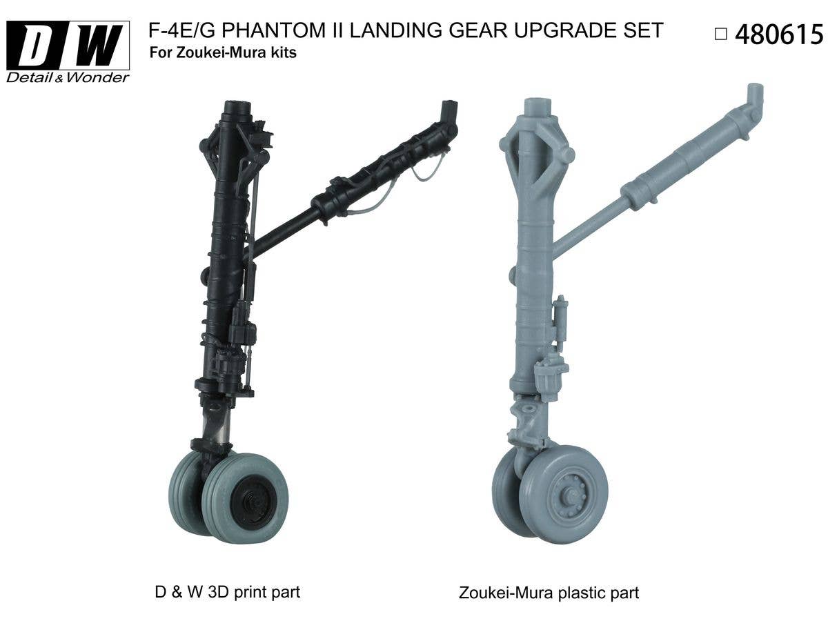 Detail & Wonder Studio 1/48 F-4E/G Landing Gear for ZM Kit | 4580702169787
