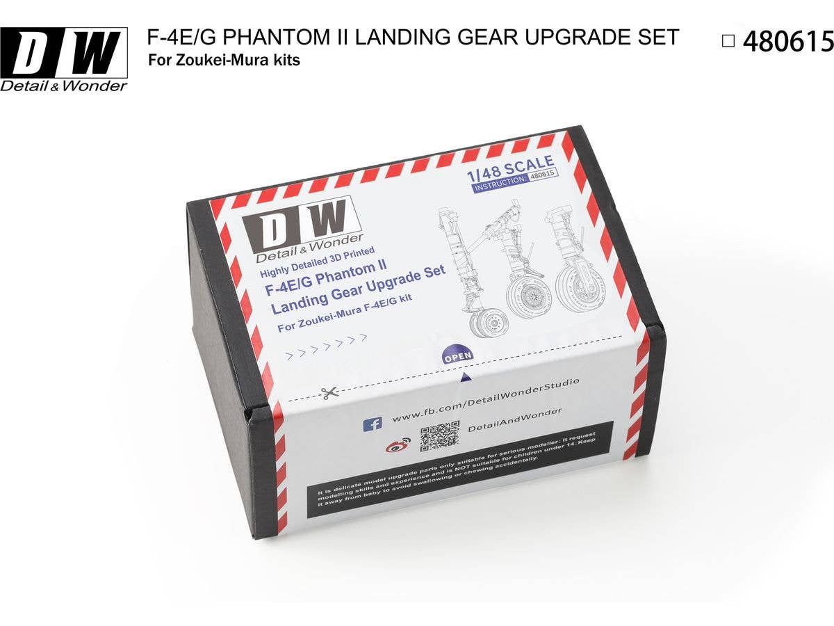Detail & Wonder Studio 1/48 F-4E/G Landing Gear for ZM Kit | 4580702169787