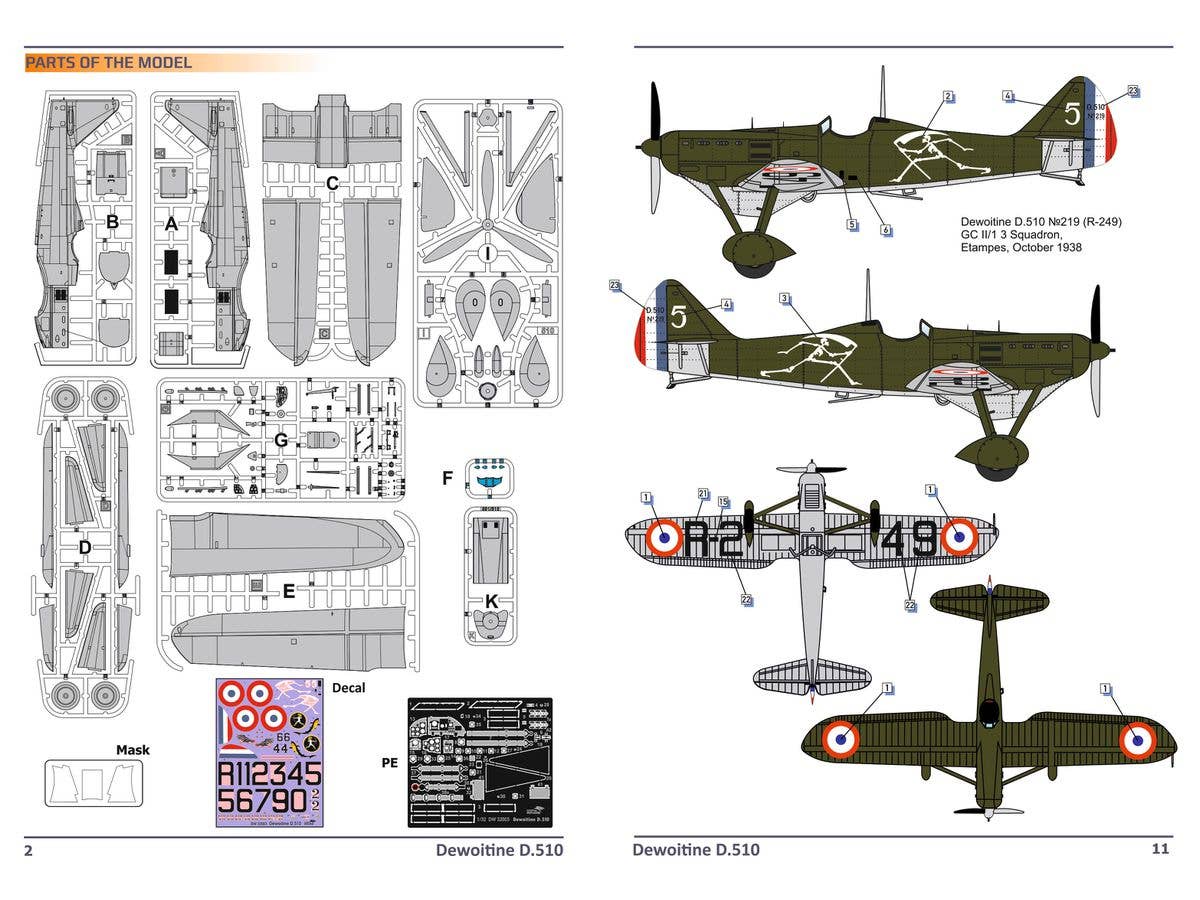 Dora Wings 1/32 Scale Dewoitine D.510 | 4820237050489