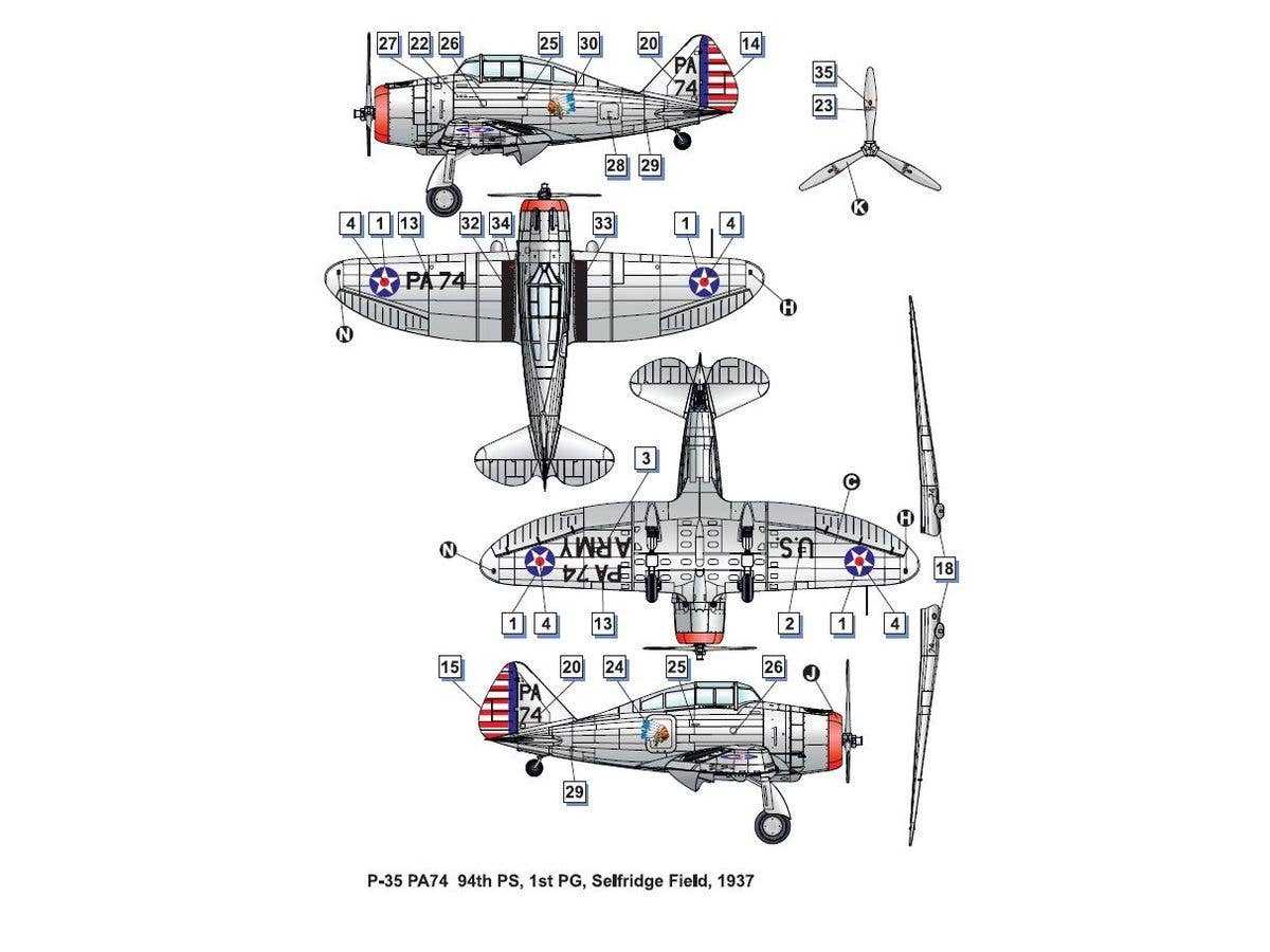 Dora Wings 1/48 Seversky P-35 | 4820237050571
