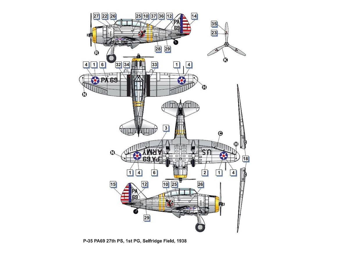 Dora Wings 1/48 Seversky P-35 | 4820237050571