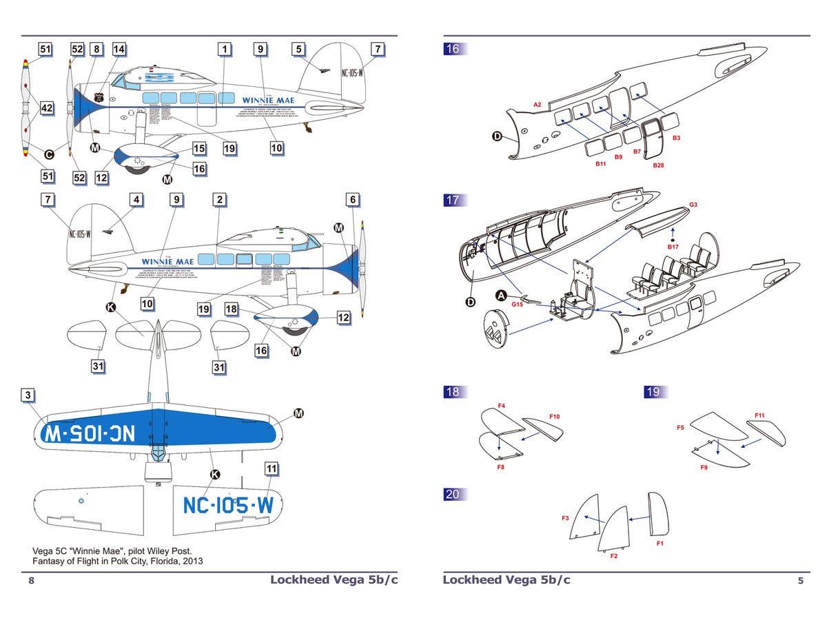 Dora Wings 1/48 Scale Lockheed Vega 5C | 4820237050380