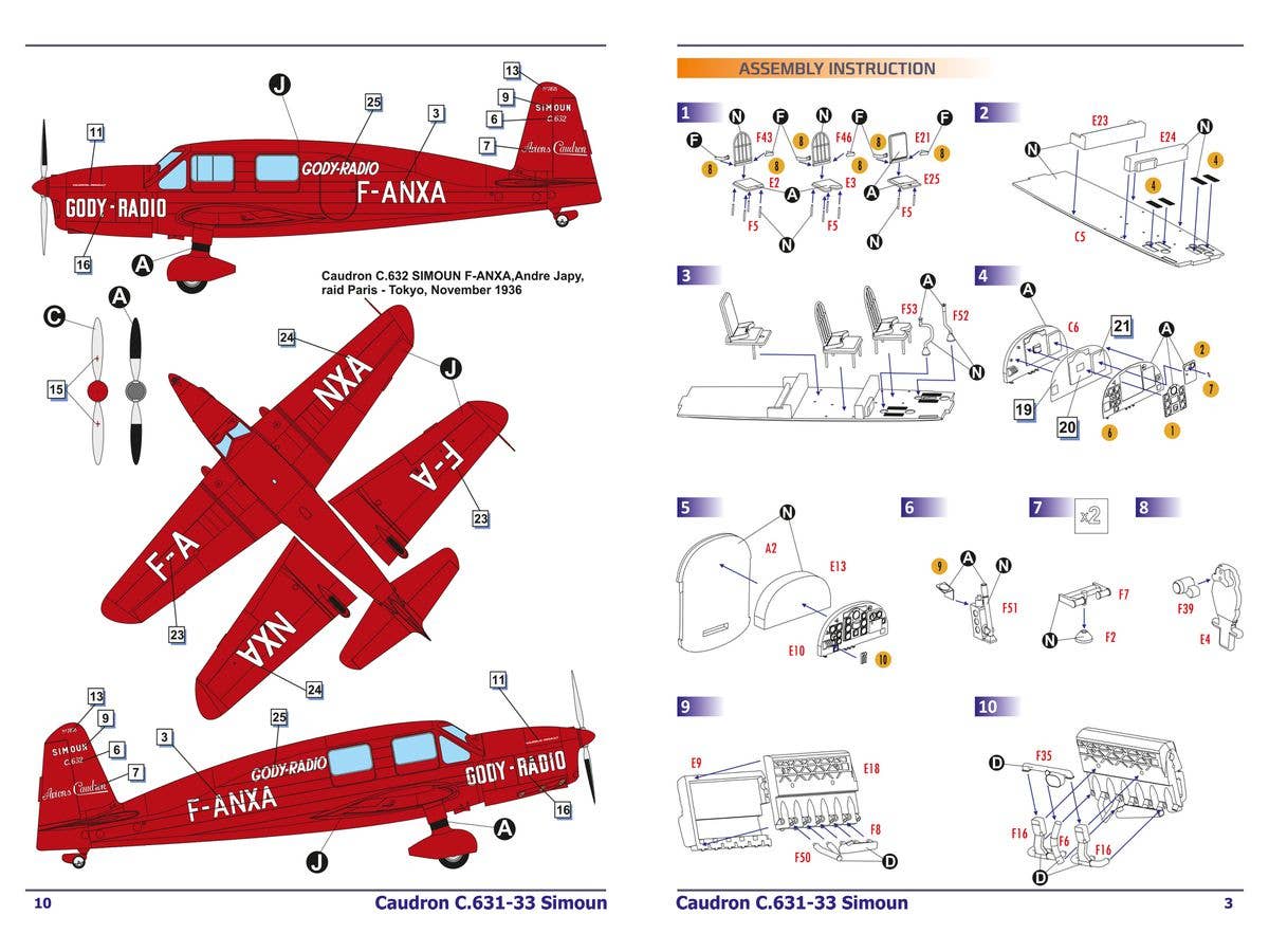 Dora Wings 1/48 Caudron C.631/633 Simoun | 4820237050649