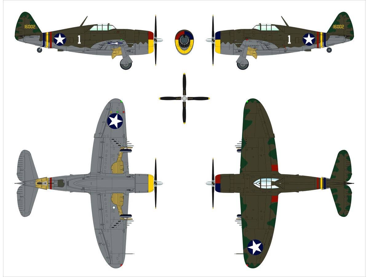 Dora Wings 1/48 Republic P-47B Thunderbolt. | 4820237050847