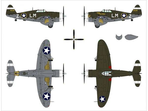 Dora Wings 1/48 Republic P-47C Thunderbolt with ferry tank | 4820237050960