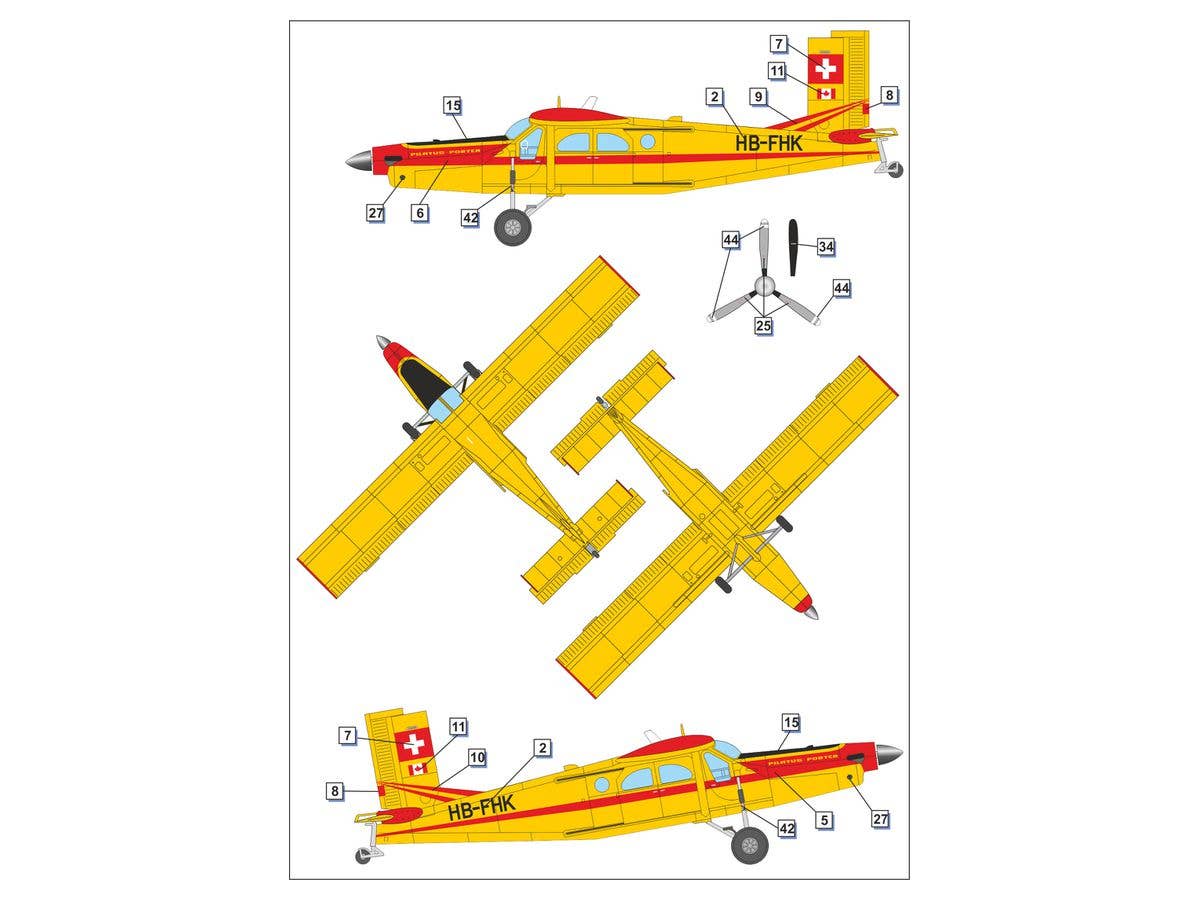 Dora Wings 1/72 Pilatus PC-6 Turbo Porter | 4820237050656