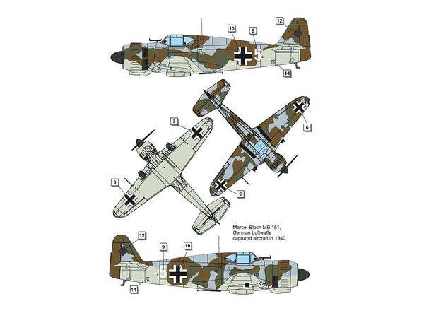 Dora Wings 1/72 Bloch MB.151 foreign service | 4820237050724