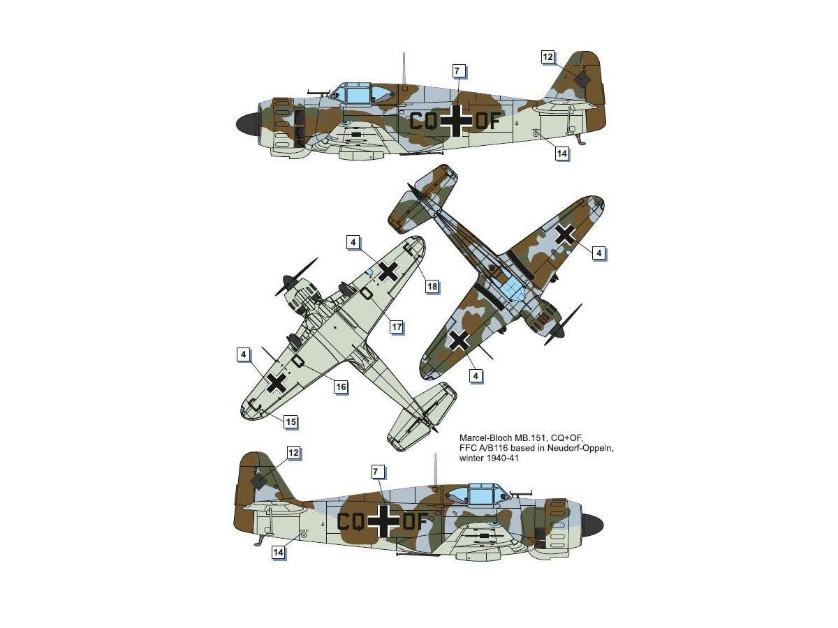 Dora Wings 1/72 Bloch MB.151 foreign service | 4820237050724